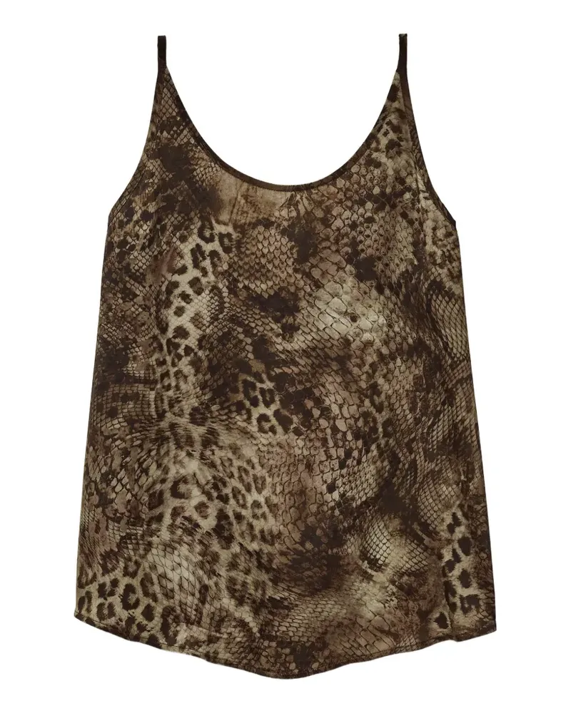 ba&sh Hemlock Bluse mit Animal-Print - Braun Braun