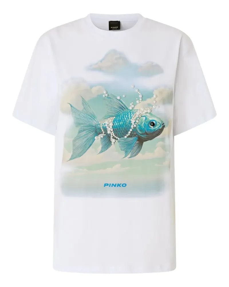 Pinko graphic-print T-shirt - Weiß Weiß
