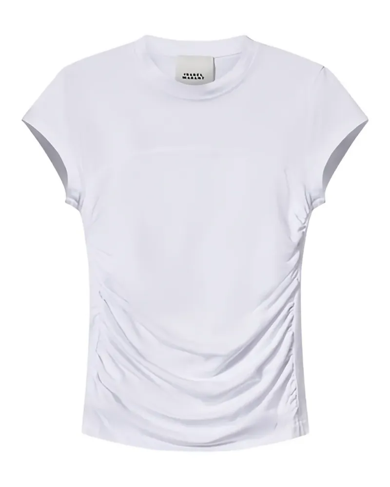 Isabel Marant T-Shirt mit gerafften Ärmeln - Weiß Weiß