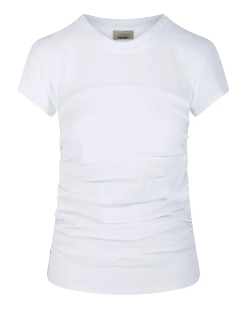 Isabel Marant T-Shirt mit gerafften Ärmeln - Weiß Weiß