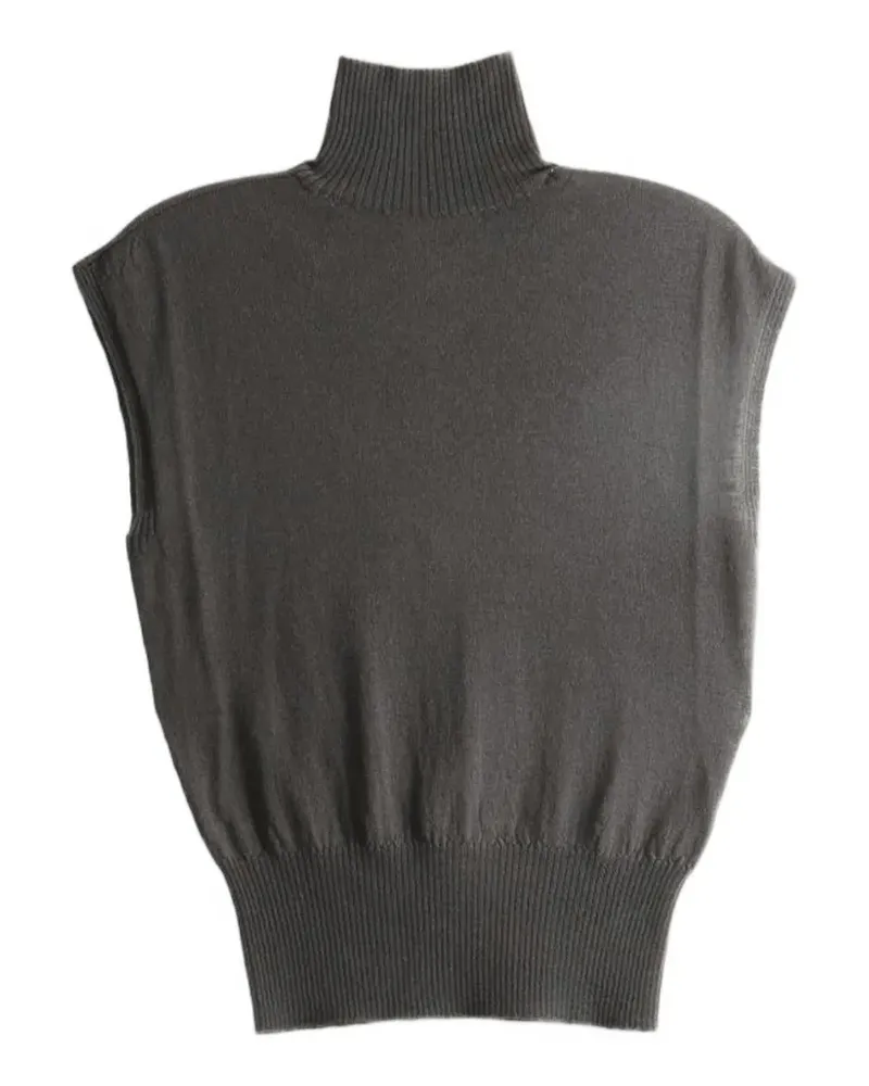 Rick Owens Top mit Stehkragen - Grau Grau