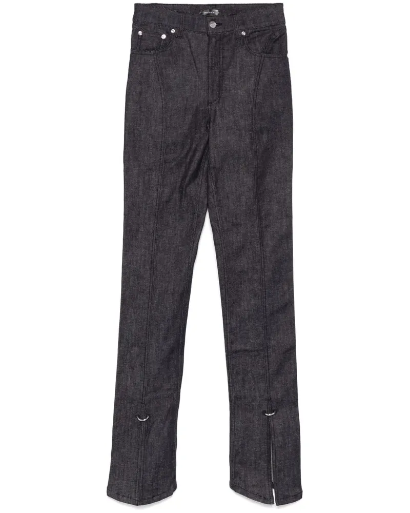 Thierry Mugler Jeans mit Piercing - Blau Blau