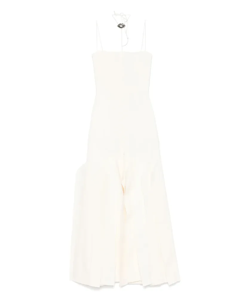 A.W.A.K.E. Lip Choker Midikleid - Weiß Weiß