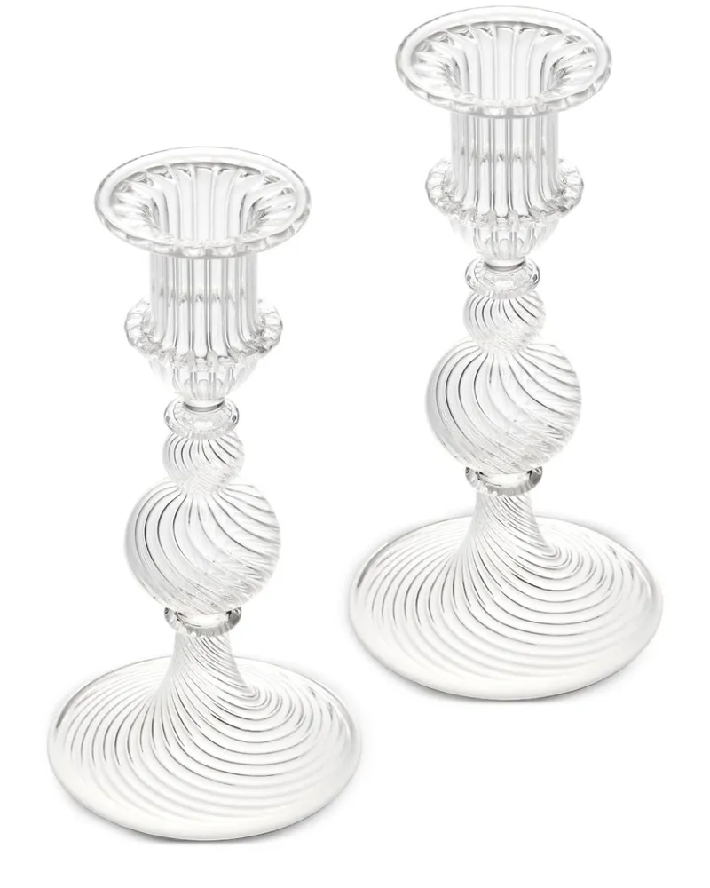 Christofle Kleine Tourbillon Kerzenständer (2er-Set) - Weiß Weiß