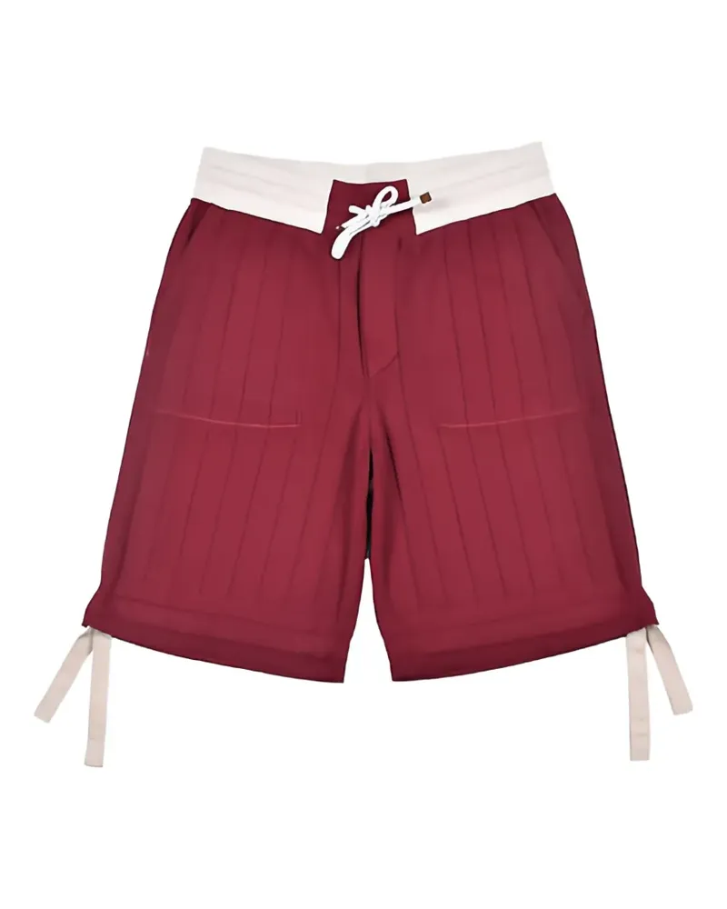 Brunello Cucinelli ribbed-knit drawstring shorts - Rot Rot