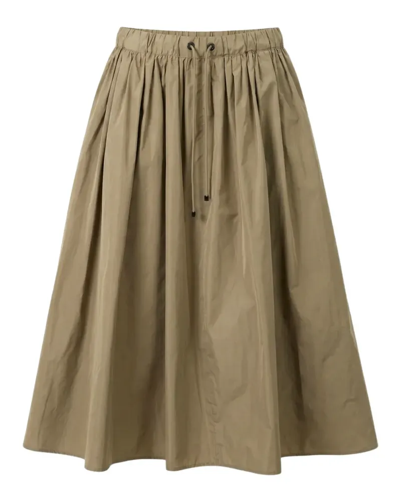 Max Mara Midirock mit Kordelzug - Grün Grün