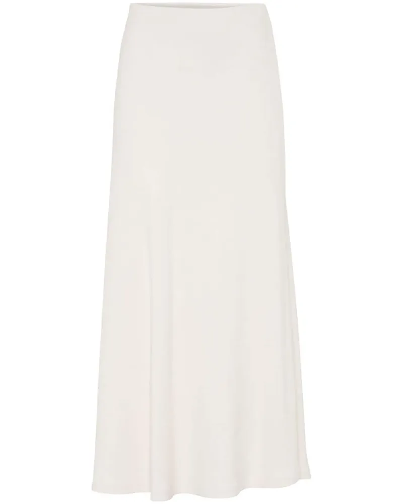 Brunello Cucinelli Maxirock in A-Linie - Weiß Weiß