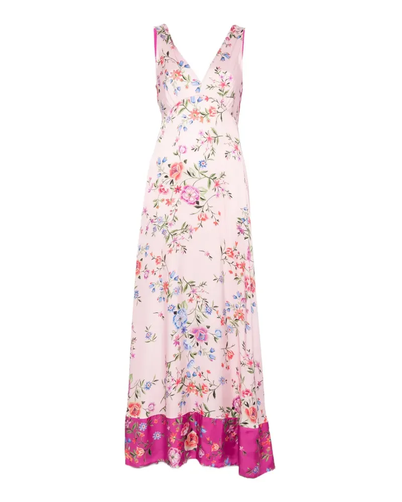 Liu Jo floral-print twisted-back maxi dress - Rosa Rosa