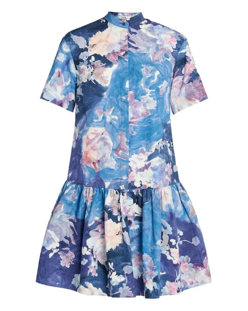 Erdem Midikleid mit Blumen-Print - Blau Blau