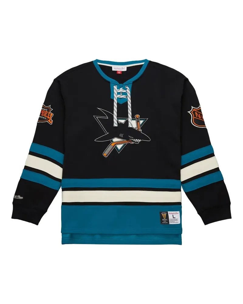 Mitchell & Ness Sweatshirt mit Schnürung - Schwarz Schwarz