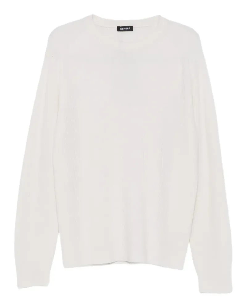 CENERE GB ribbed raglan-sleeve sweater - Weiß Weiß