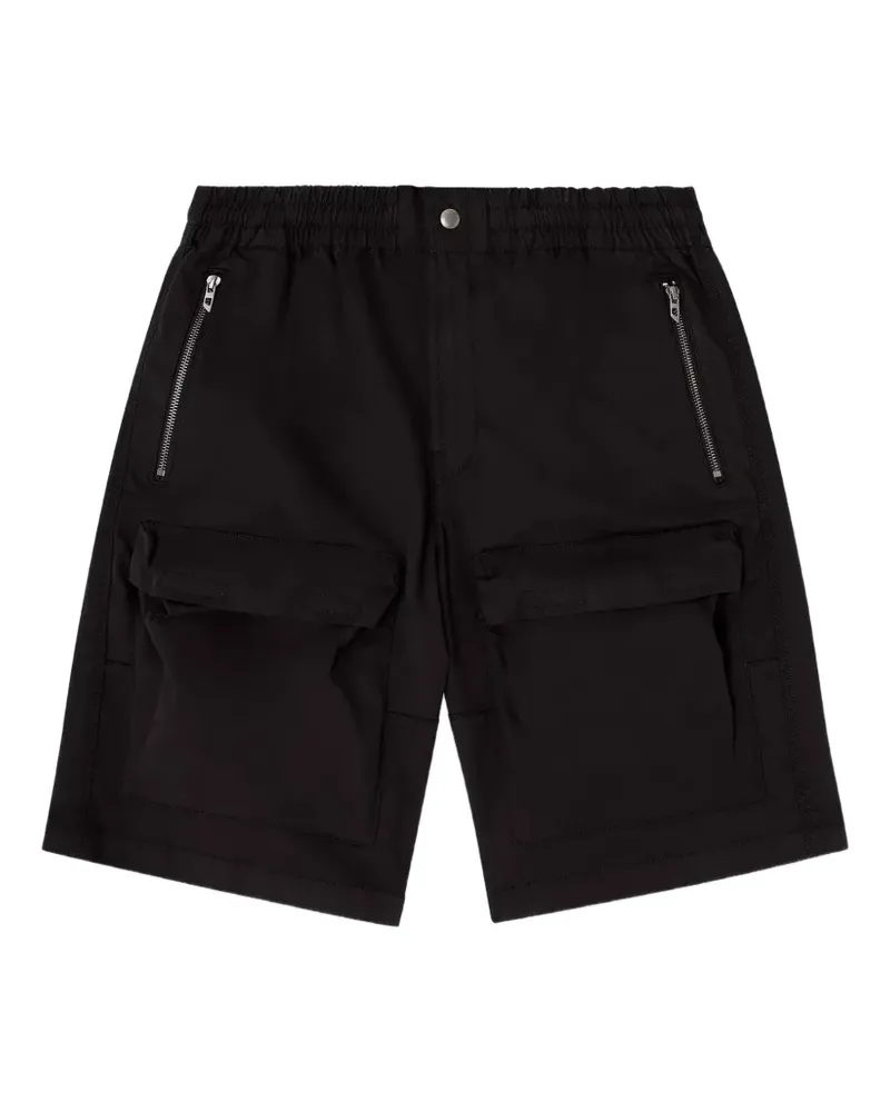 Diesel logo-embroidered cargo shorts - Schwarz Schwarz