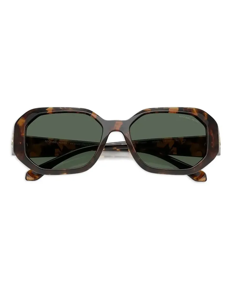 Michael Kors Sonnenbrille mit geometrischem Gestell - Braun Braun