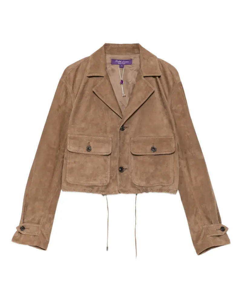 Ralph Lauren suede cropped jacket - Braun Braun