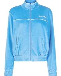 SPORTY & RICH Jacke aus Frottee mit Logo-Stickerei Blau