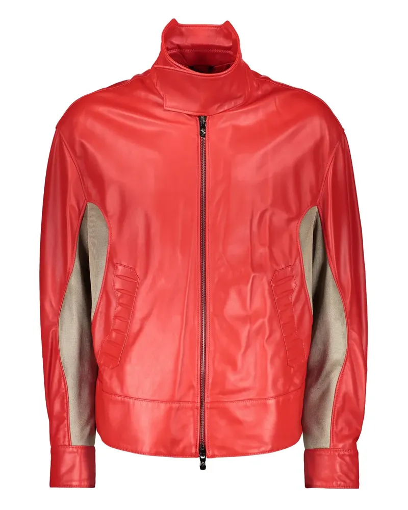 Ferrari Bomberjacke aus Lammleder - Rot Rot