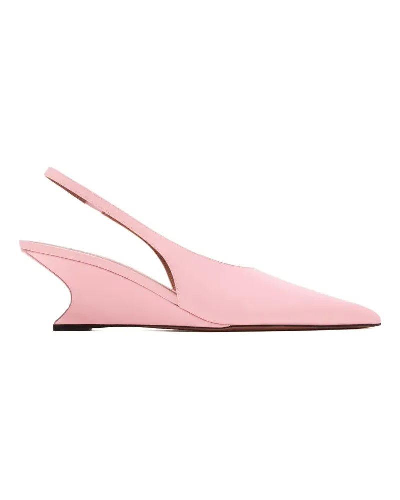 Paris Texas Nina slingback wedge pumps - Rosa Rosa