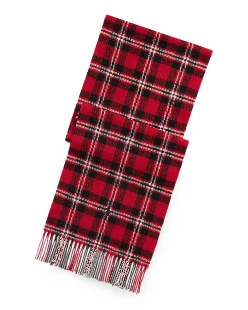 Ralph Lauren Schal mit Polo Pony-Stickerei - Rot Rot
