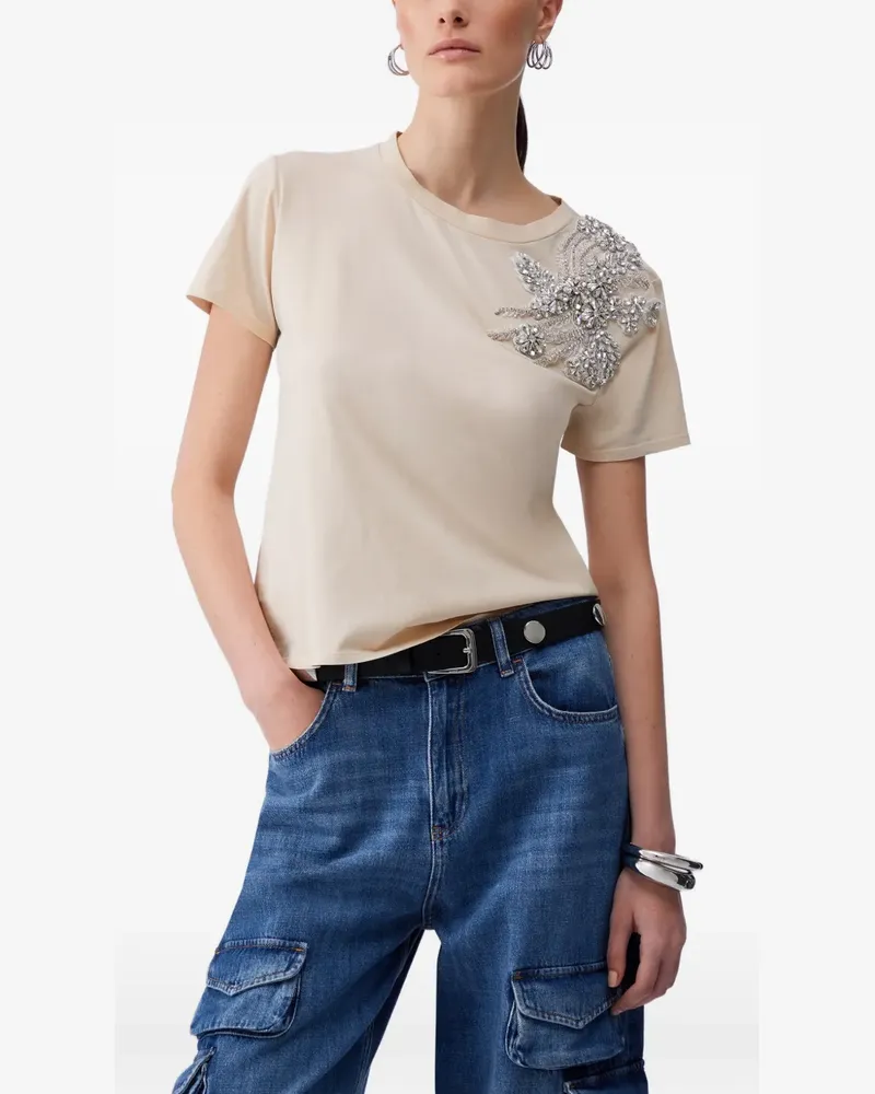 Liu Jo crew-neck T-shirt - Nude Nude