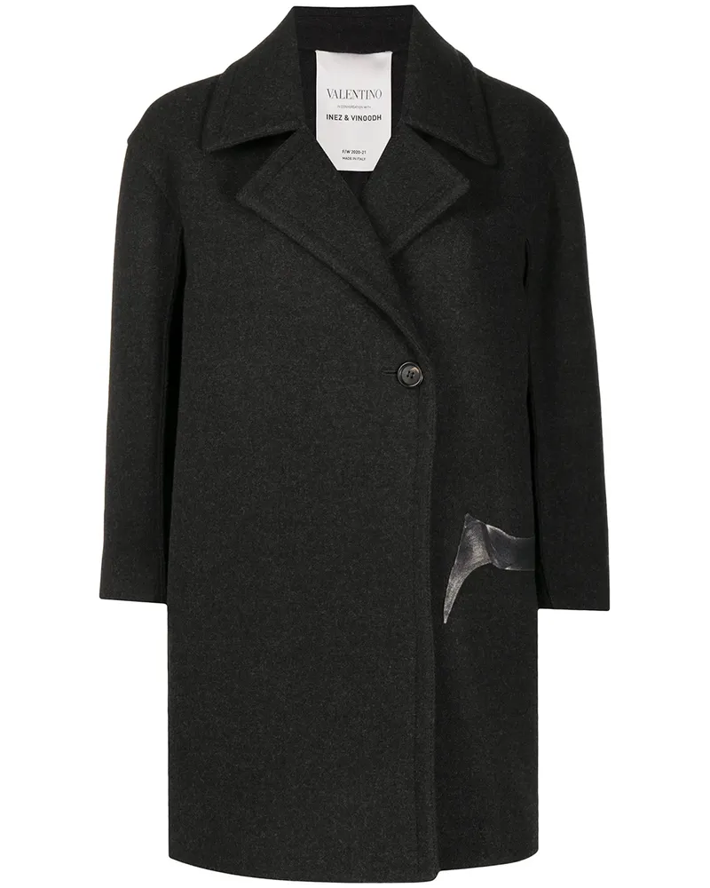 Valentino Garavani Einreihiger Mantel - Grau Grau