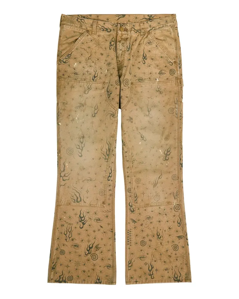 SAINT MXXXXXX Hose mit Print - Nude Nude