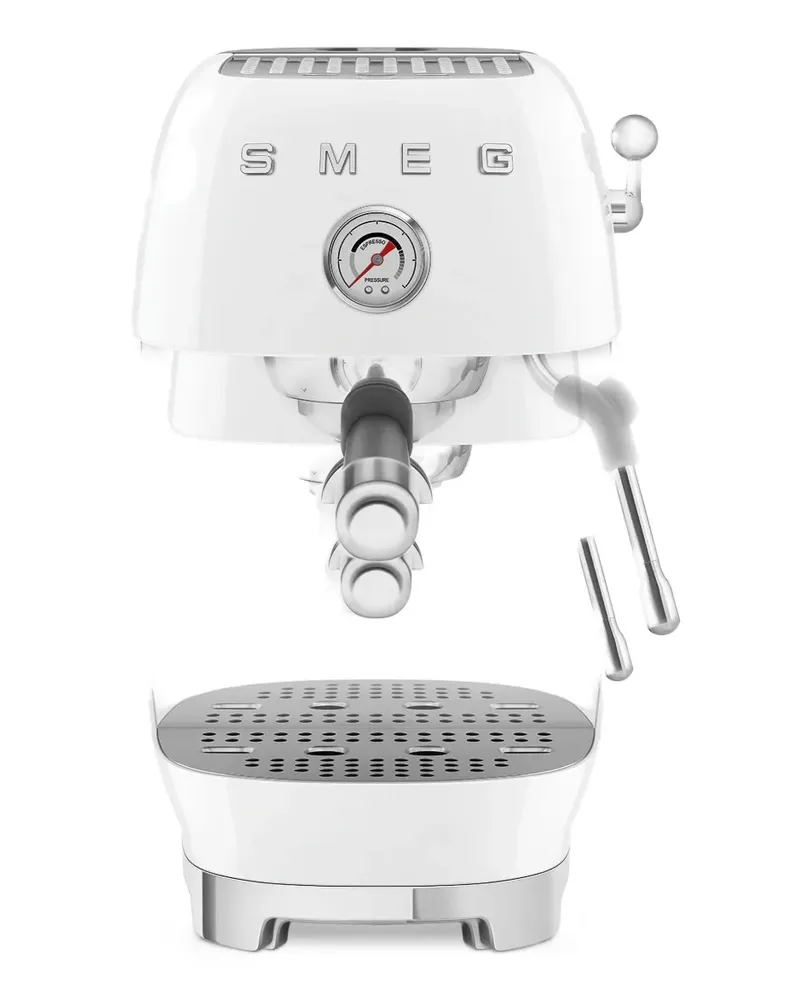 Smeg Manuelle Espressomaschine mit Cold Brew-Funktion (36,4cm x 20,5cm) - Weiß Weiß