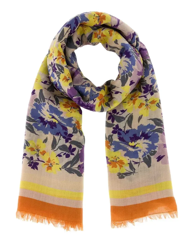 Valentino Garavani Schal mit Blumen-Print - Nude Nude