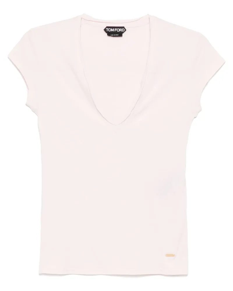 Tom Ford T-Shirt mit V-Ausschnitt - Rosa Rosa