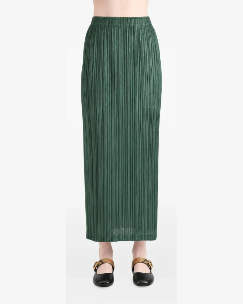 Issey Miyake Thicker Bottoms 2 pleated midi skirt - Grün Grün