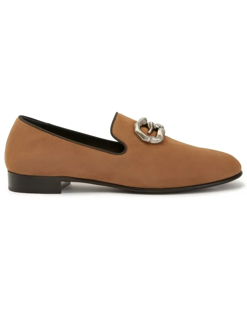 Giuseppe Zanotti Loafer mit Logo-Schild - Braun Braun