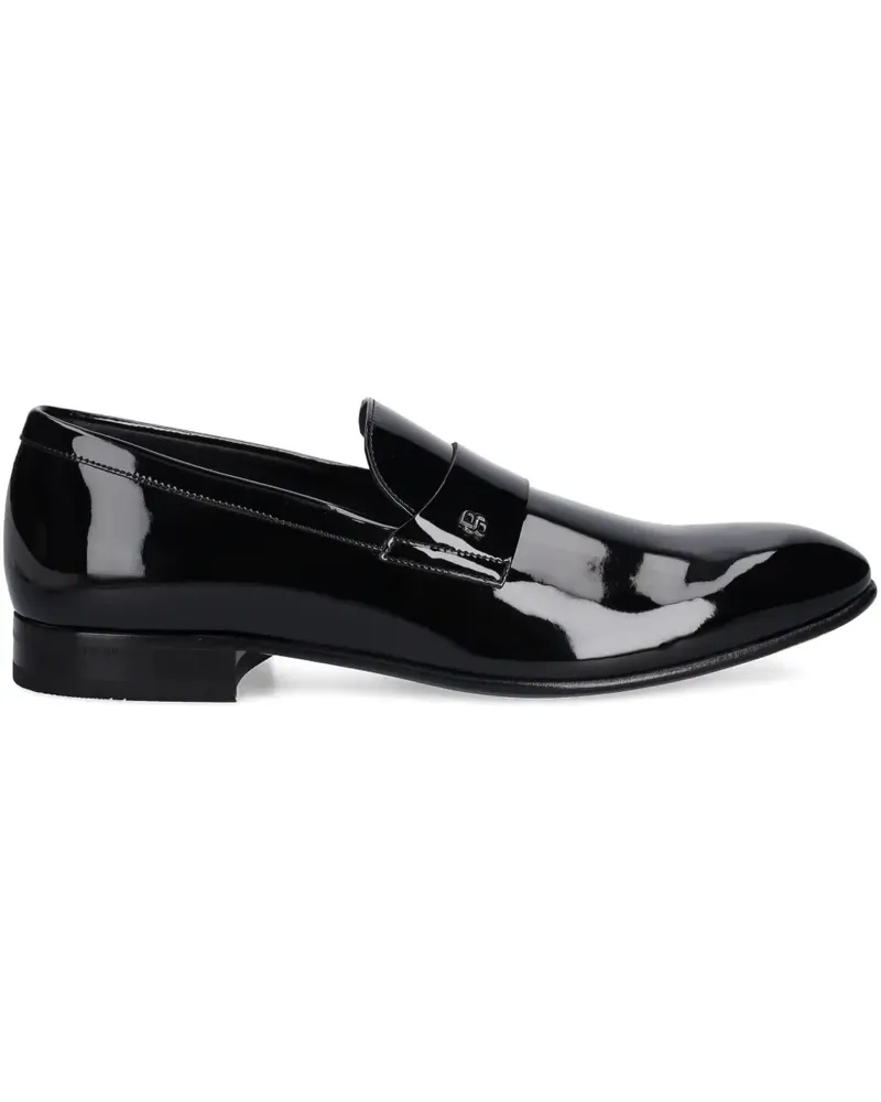 HUGO BOSS Penny-Loafer mit Logo - Schwarz Schwarz