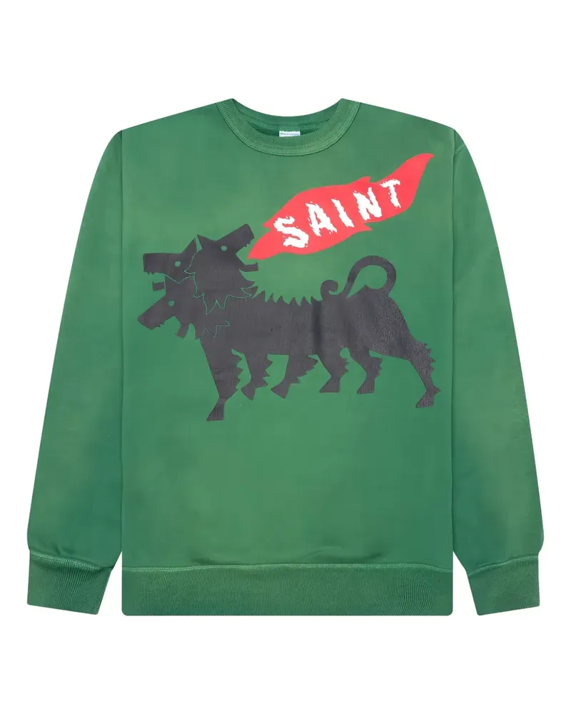 SAINT MXXXXXX Sweatshirt mit Hunde-Print - Grün Grün