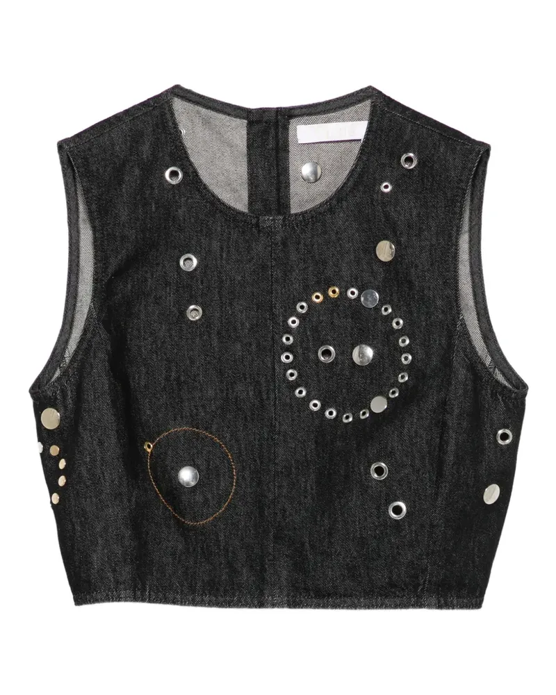 Chloé stud-embellished crop top - Schwarz Schwarz
