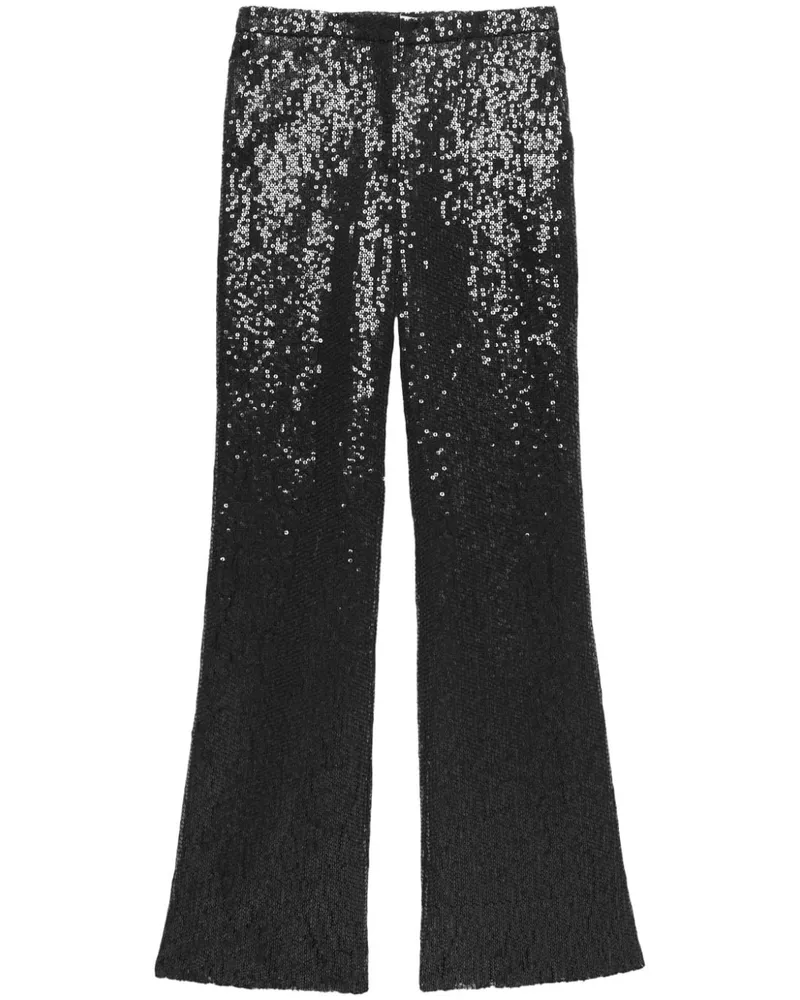 MSGM Hose mit Pailletten - Schwarz Schwarz