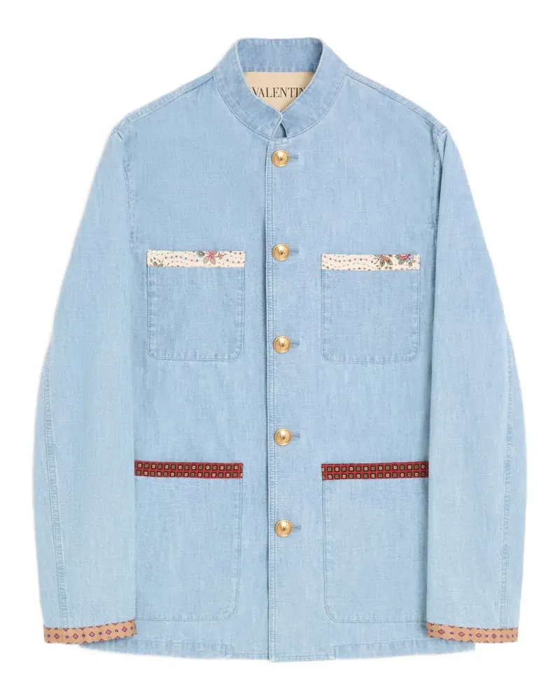 Valentino Garavani Safarijacke mit Print - Blau Blau