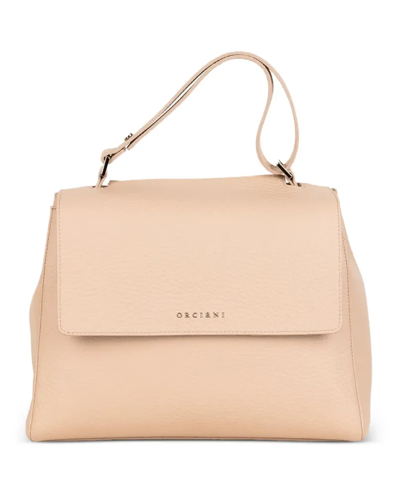 Orciani Sveva Tote Bag mit Körnung - Nude Nude