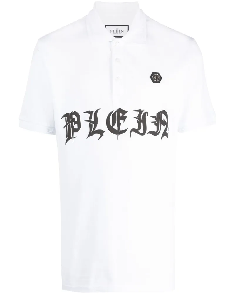 Philipp Plein Gothic Plein Poloshirt - Weiß Weiß