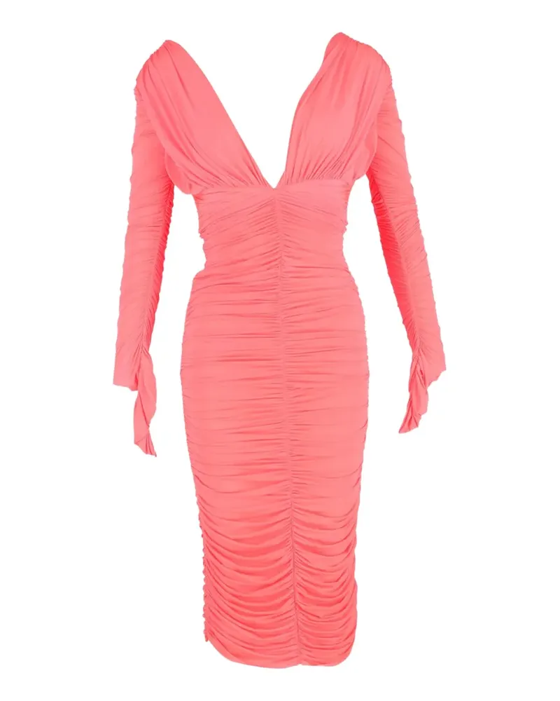 Alex Perry ruched midi dress - Rosa Rosa