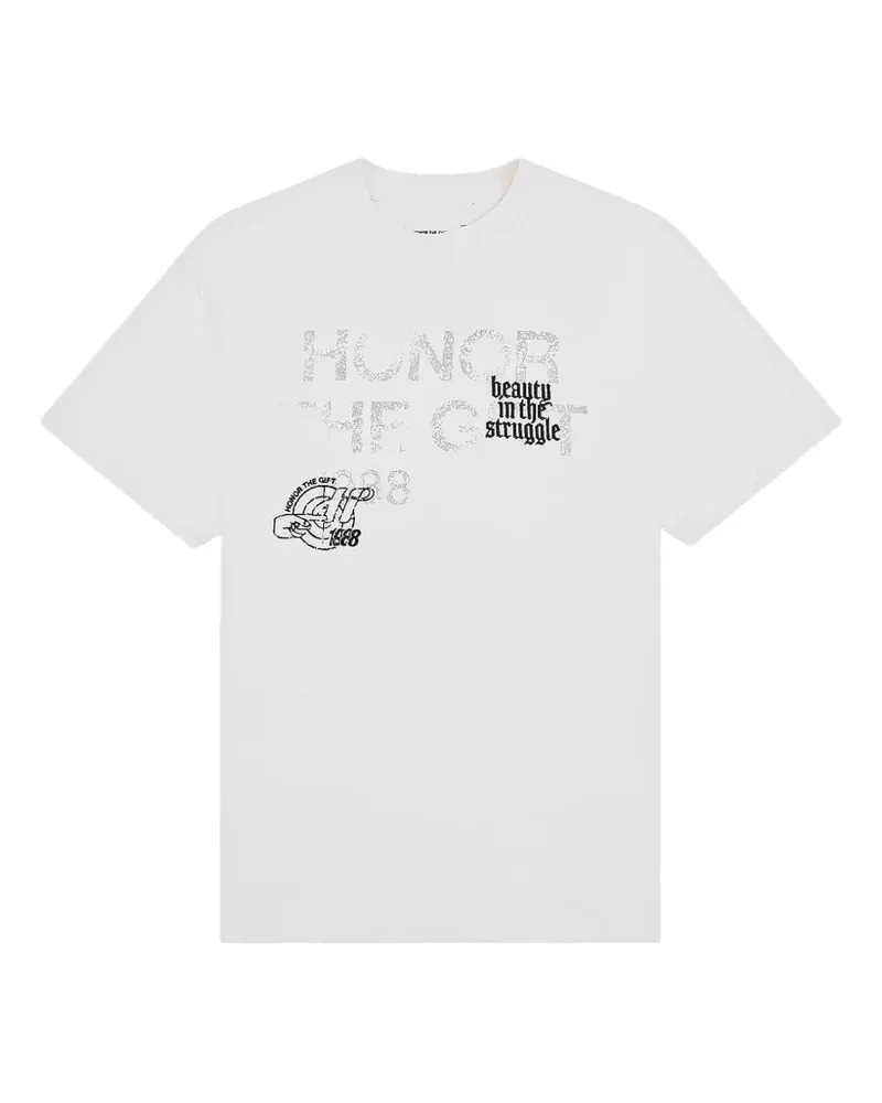 Honor The Gift Beauty in the Struggle T-Shirt mit grafischem Print - Weiß Weiß