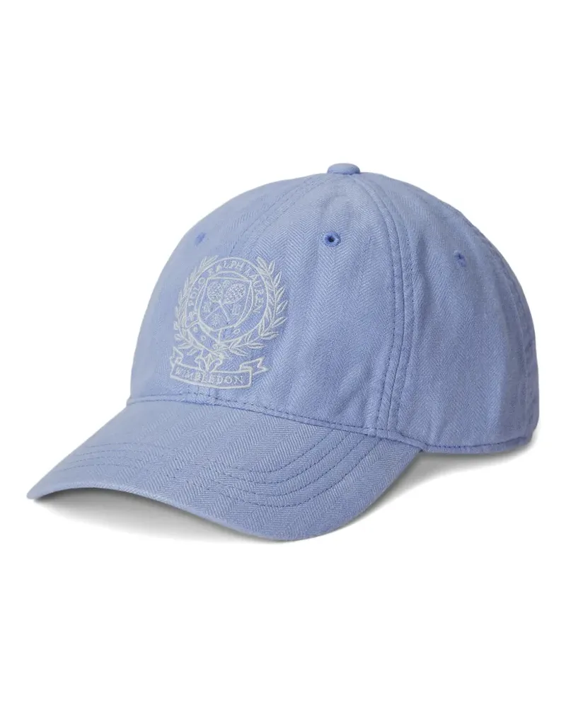 Ralph Lauren Wimbledon Baseballkappe mit Fischgrätenmuster - Blau Blau