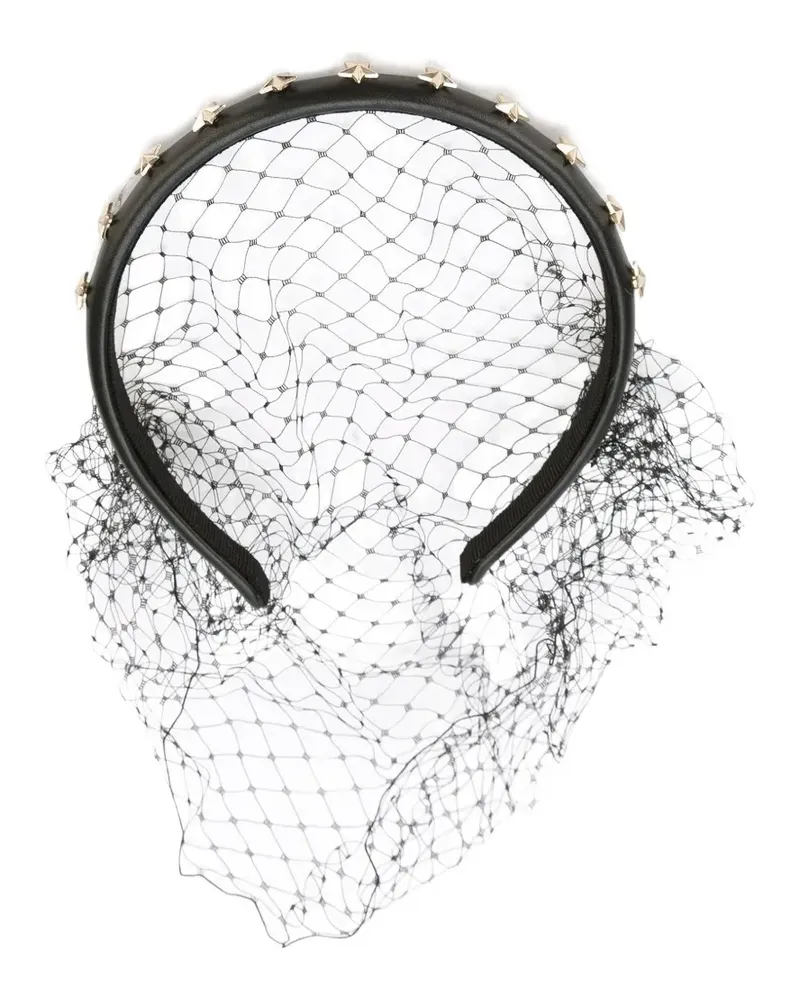 RED Valentino Haarreif mit Netz - Schwarz Schwarz