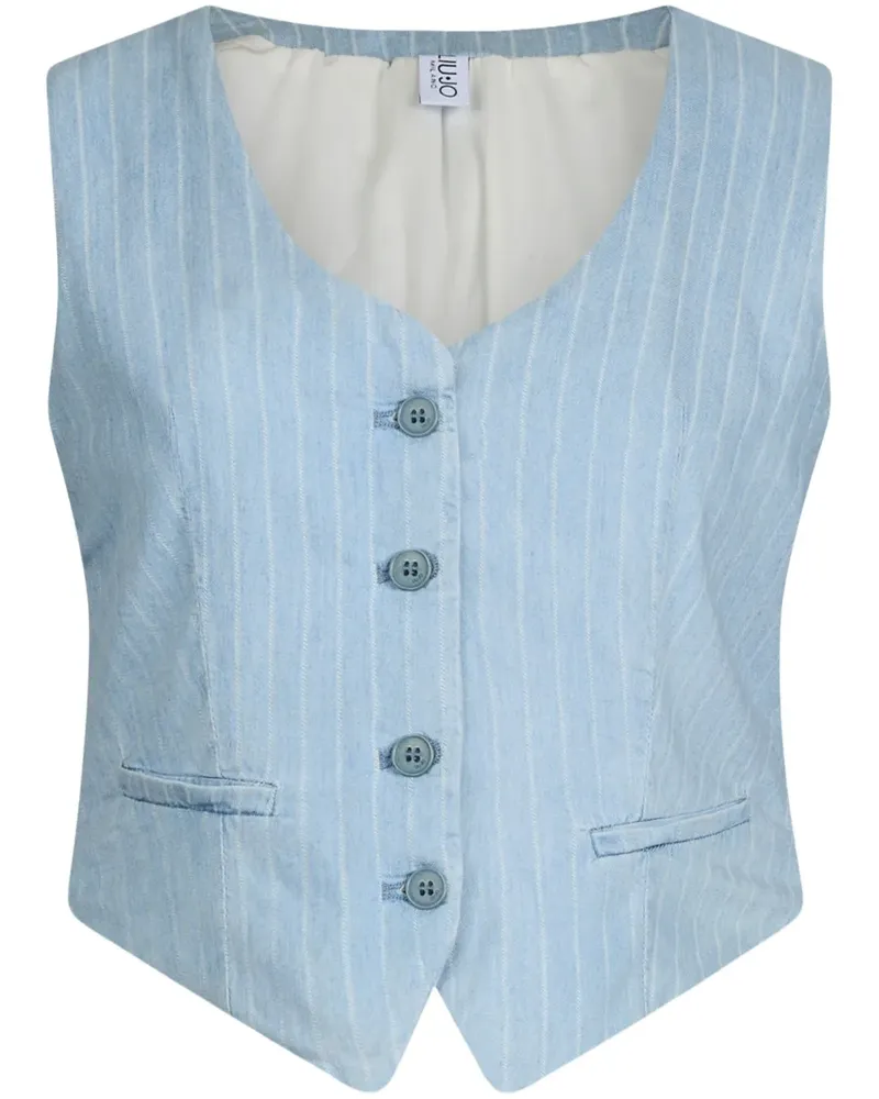 Liu Jo Jeansweste mit Nadelstreifen - Blau Blau