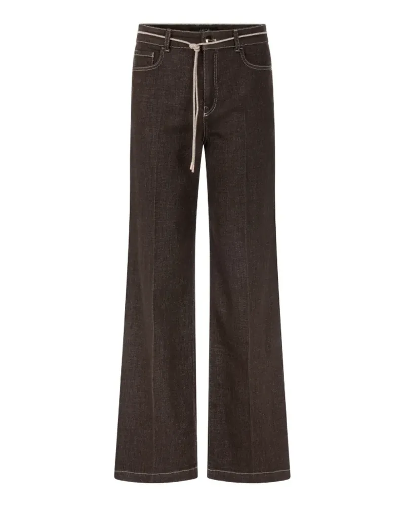 Marc Cain drawstring wide-leg jeans - Braun Braun