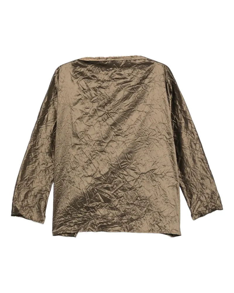 Daniela Gregis Bluse in Knitteroptik - Braun Braun