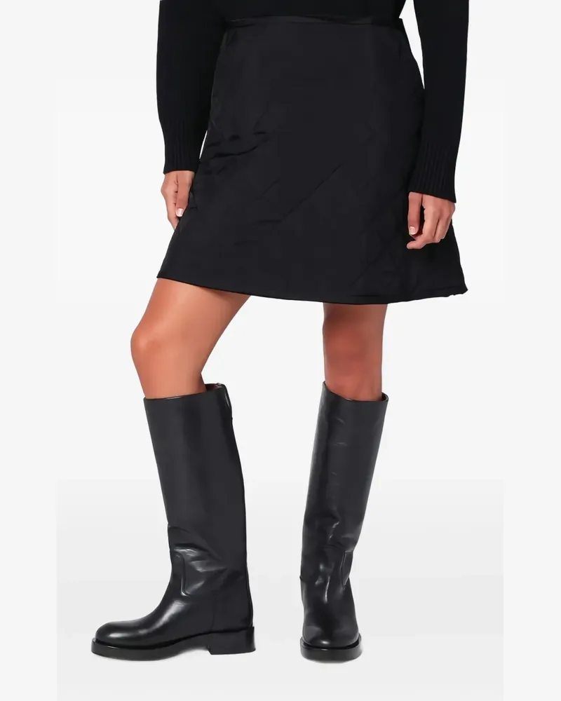Jil Sander Gesteppter Minirock - Schwarz Schwarz