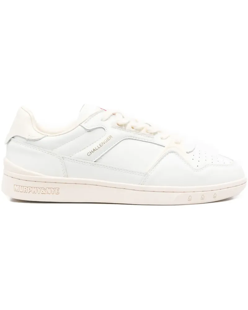 Murphy & Nye Challenger Sneakers mit Einsätzen - Weiß Weiß