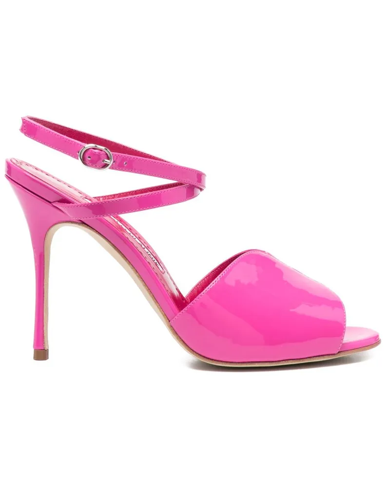Manolo Blahnik Sandalen mit Finish 110mm - Rosa Rosa