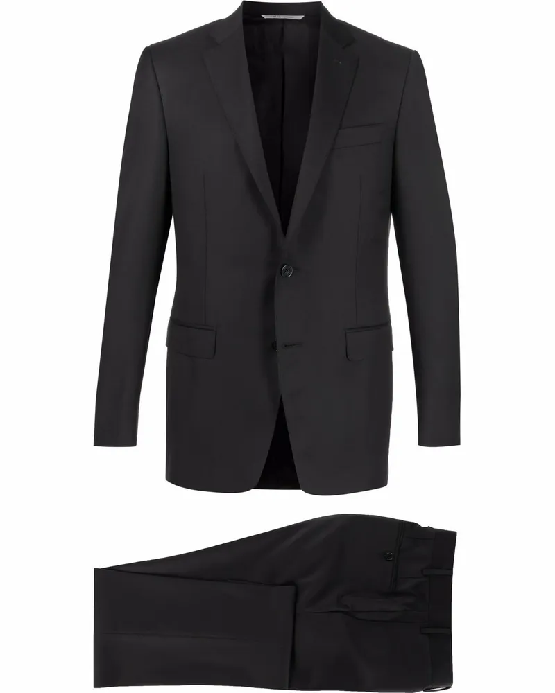 Canali Einreihiger Anzug - Schwarz Schwarz