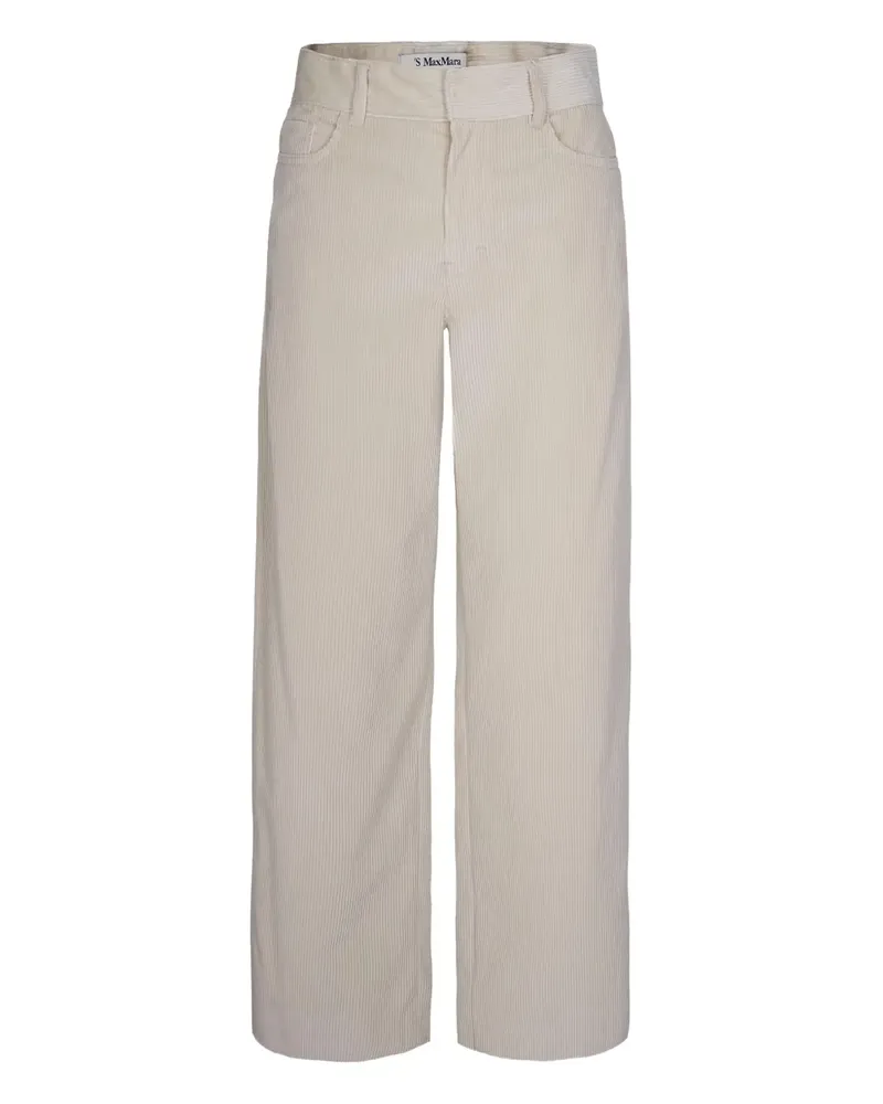 Max Mara Eneide Hose aus Cord - Weiß Weiß