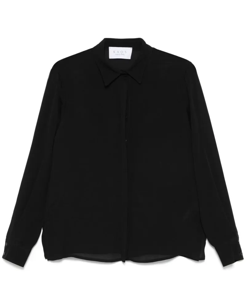 Kaos Hemd aus Crêpe de Chine - Schwarz Schwarz